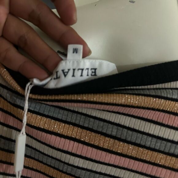 ELLIATT Womens Winona Dress Size Medium
Multistripe Metallic - Picture 7 of 10